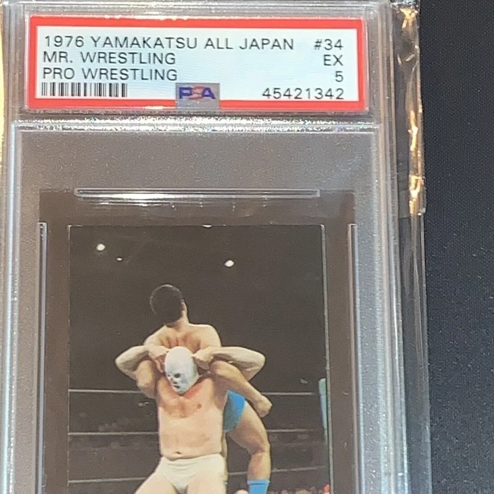 VTG 1976 Yamakatsu All Japan #34 Mr. Wrestling PSA 5 Pop 1 Japanese Wrestling